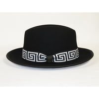 Bruno Capelo Hat Australian Wool Fedora Princeton Elite PRE500 Black White
