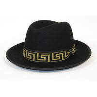 Bruno Capelo Hat Australian Wool Fedora Princeton Elite 2-Tone PRE501 Black Gold
