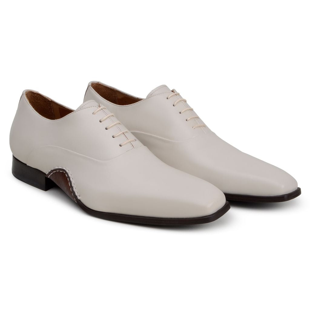 Studio Belvedere Bianca Men’s Shoes Calf-Skin Leather Oxford  Lt. Bone