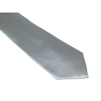 Men's Satin Silky Tie Hankie Set J.Valintin Private Collection R65 Solid Silver