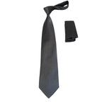 Men's Satin Silky Tie Hankie Set J.Valintin Private Collection R67 Dark Gray