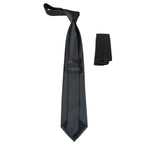 Men's Satin Silky Tie Hankie Set J.Valintin Private Collection R67 Dark Gray