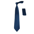 Men's Satin Silky Tie Hankie Set J.Valintin Private Collection R68 Teal Blue