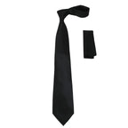 Men's Woven Tie Hankie Set J.Valintin Private Collection R77 Black Shadow Dots