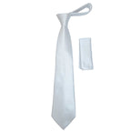 Men's Woven Tie Hankie Set J.Valintin Private Collection R80 White Pique