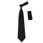 Men's Woven Tie Hankie Set J.Valintin Private Collection R93 Black Shadow Floral