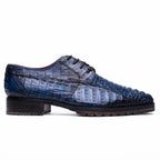 Men's Shoes genuine caiman crocodile skin Ragusa Stained Navy