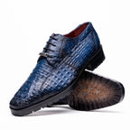 Men's Shoes genuine caiman crocodile skin Ragusa Stained Navy