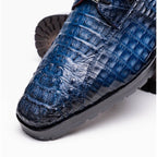 Men's Shoes genuine caiman crocodile skin Ragusa Stained Navy