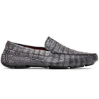 Remo Genuine Caiman Slip On Driving Loafers Gray