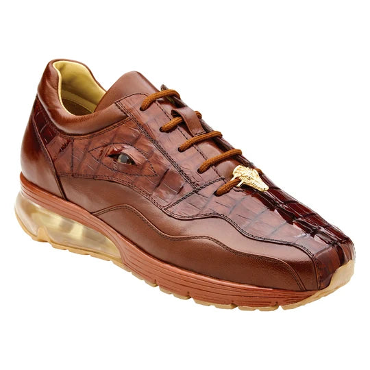 Belvedere Crocodile Fashion Sneakers Rex Ant. Peanut Y44