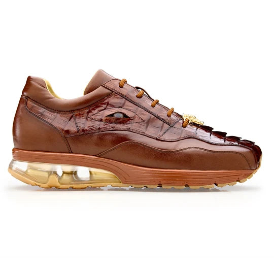 Belvedere Crocodile Fashion Sneakers Rex Ant. Peanut Y44