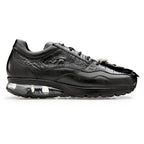 Belvedere Crocodile Fashion Sneakers Rex Black Y44