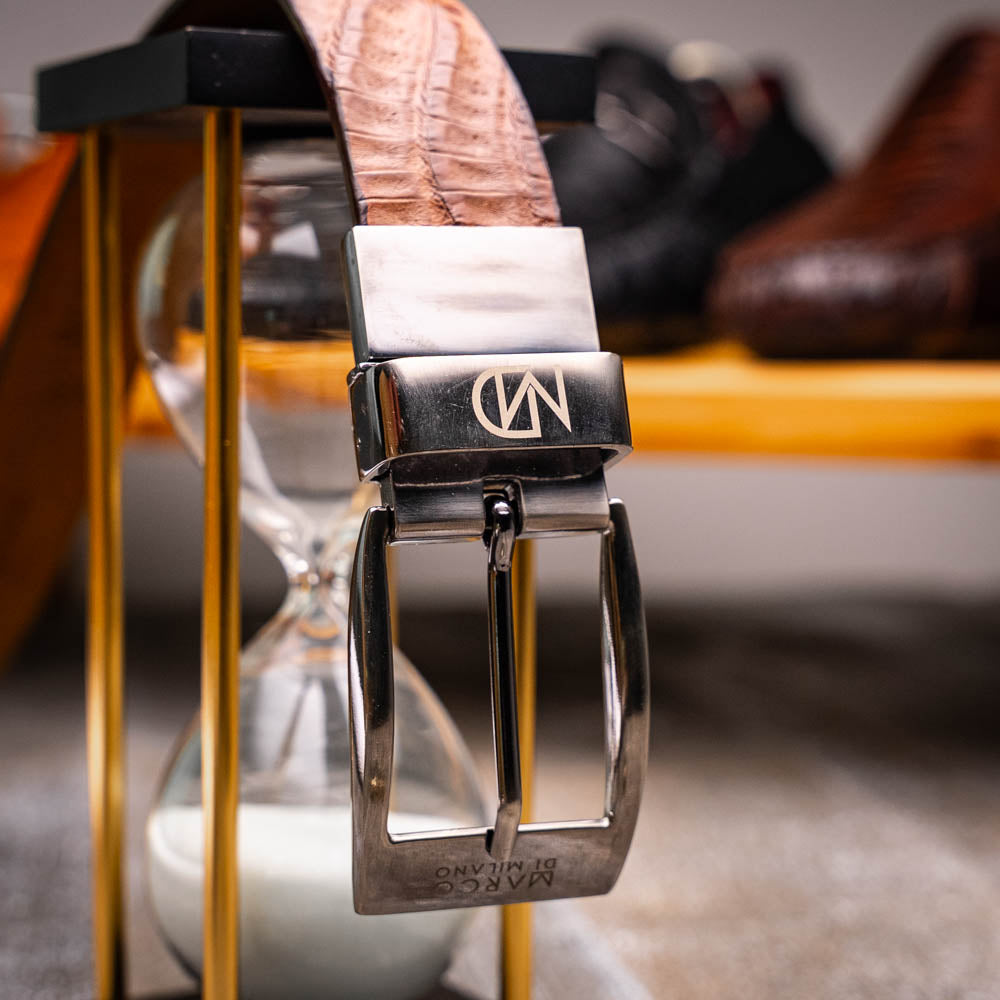 Marco Di Milano  genuine exotic caiman fuscus-belly belt Riccardo Bay Apache