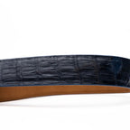 Riccardo Genuine Exotic Caiman Fuscus-belly Belt Navy
