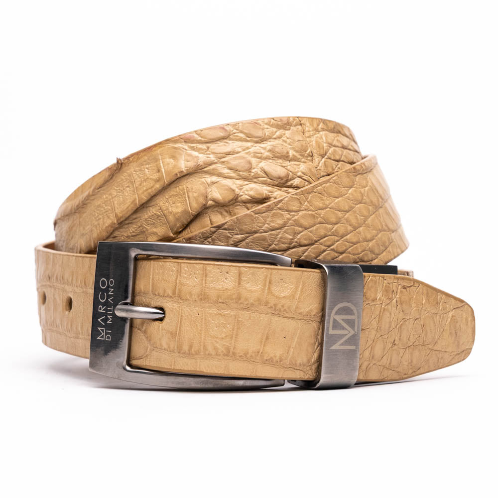 Riccardo Genuine Exotic Caiman Fuscus-belly Belt Orix