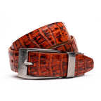 Riccardo Genuine Exotic Caiman Fuscus-belly Belt Rustic Cognac