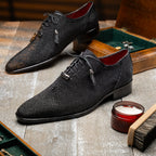 Genuine Stingray Exotic Lace-Up Shoes Rimini Black