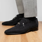 Genuine Stingray Exotic Lace-Up Shoes Rimini Black