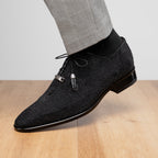 Genuine Stingray Exotic Lace-Up Shoes Rimini Black