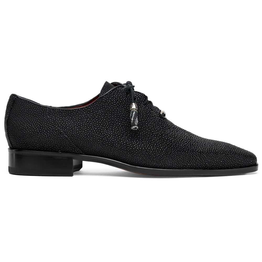 Genuine Stingray Exotic Lace-Up Shoes Rimini Black