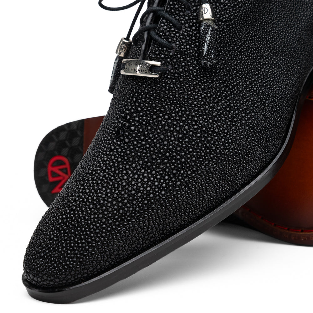 Genuine Stingray Exotic Lace-Up Shoes Rimini Black