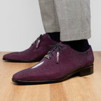 Genuine Stingray Exotic Lace-Up Shoes Rimini Purple