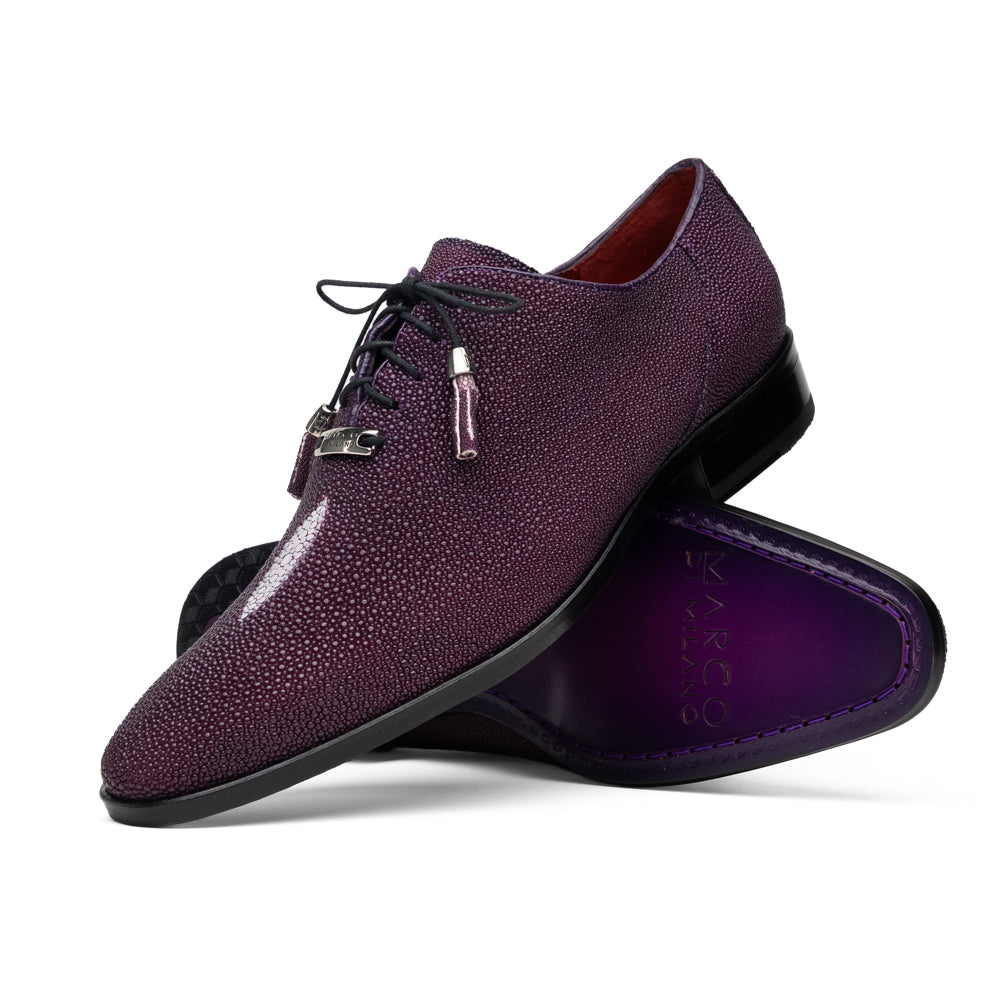 Genuine Stingray Exotic Lace-Up Shoes Rimini Purple