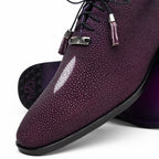 Genuine Stingray Exotic Lace-Up Shoes Rimini Purple