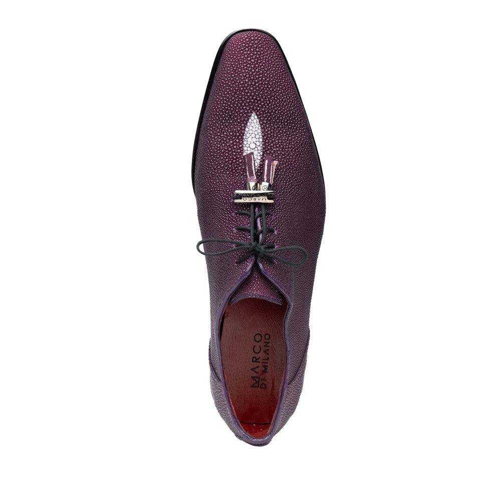 Genuine Stingray Exotic Lace-Up Shoes Rimini Purple