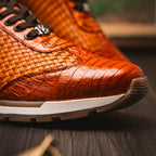 Roma Genuine Caiman Fashion Sneaker Brandy