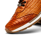 Roma Genuine Caiman Fashion Sneaker Brandy