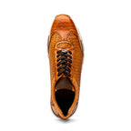 Roma Genuine Caiman Fashion Sneaker Brandy