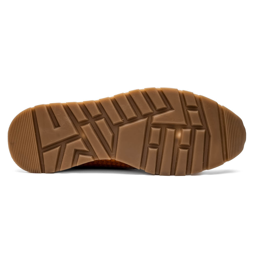 Roma Genuine Caiman Fashion Sneaker Brandy
