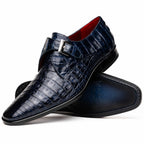 Genuine caiman crocodile Shoes Rovigo Navy