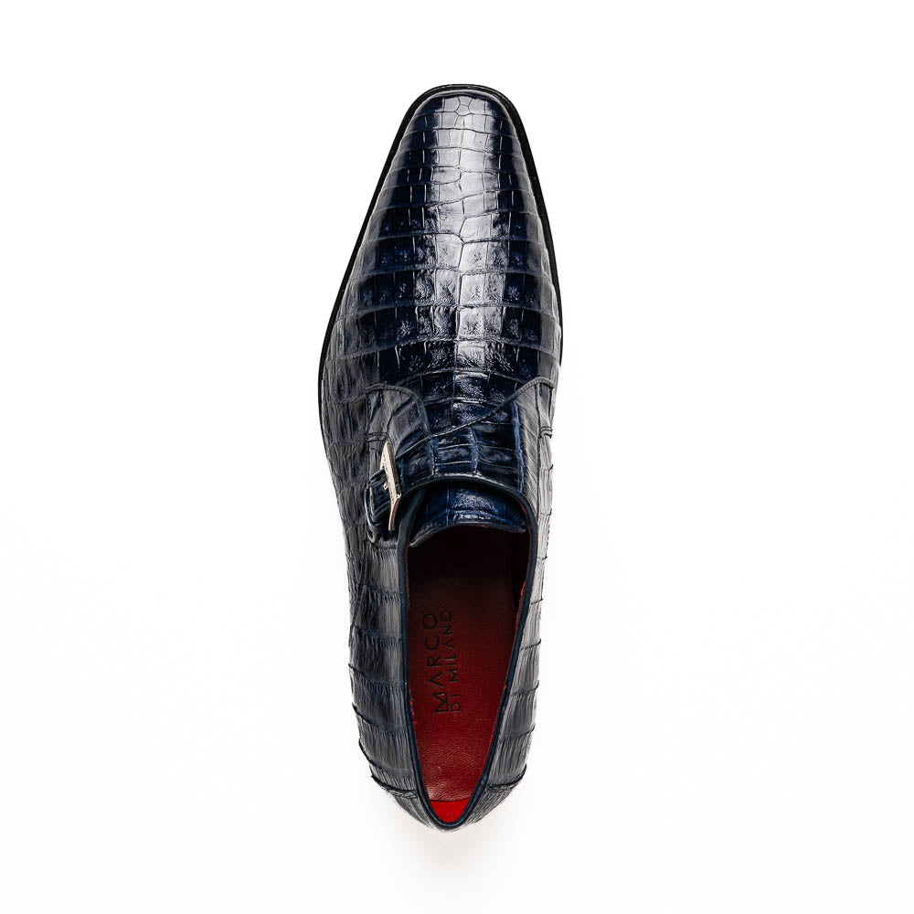 Genuine caiman crocodile Shoes Rovigo Navy
