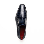 Genuine caiman crocodile Shoes Rovigo Navy