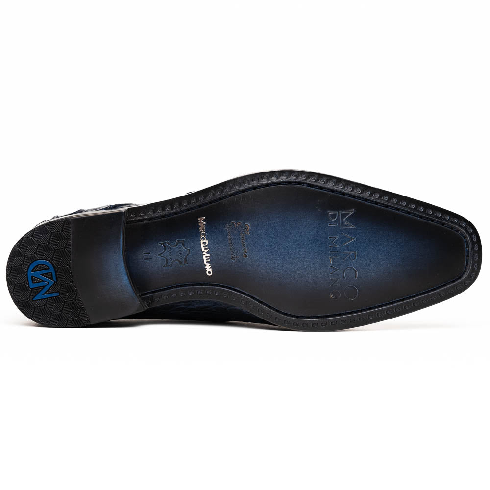 Genuine caiman crocodile Shoes Rovigo Navy