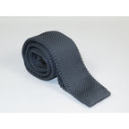 Men's Vitorofolo Italy Slim Skinny Tie Woven Knitted Fabric Fashionable RS-10 Dark Gray