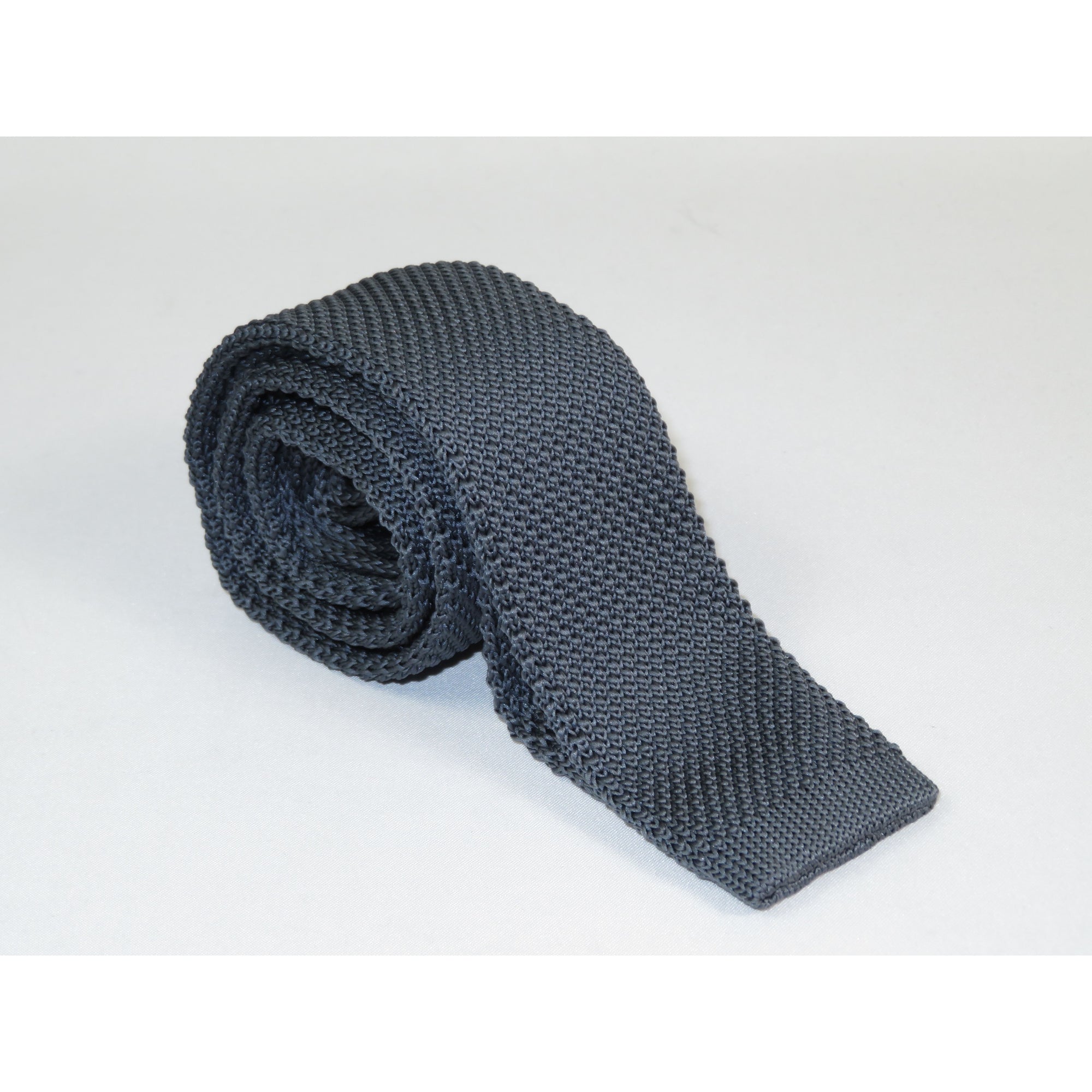 Men's Vitorofolo Italy Slim Skinny Tie Woven Knitted Fabric Fashionable RS-10 Dark Gray