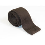 Men's Vitorofolo Italy Slim Skinny Tie Woven Knitted Fabric Fashionable RS-6 Brown