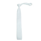 Men's Vitorofolo Italy Slim Skinny Tie Woven Knitted Fabric Fashionable RS-7 White