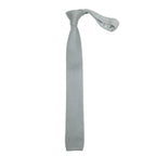 Men's Vitorofolo Italy Slim Skinny Tie Woven Knitted Fabric Fashionable RS-8 Silver