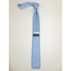 Men's Vitorofolo Italy Slim Skinny Tie Woven Knitted Fabric Fashionable RS-9 Light Blue