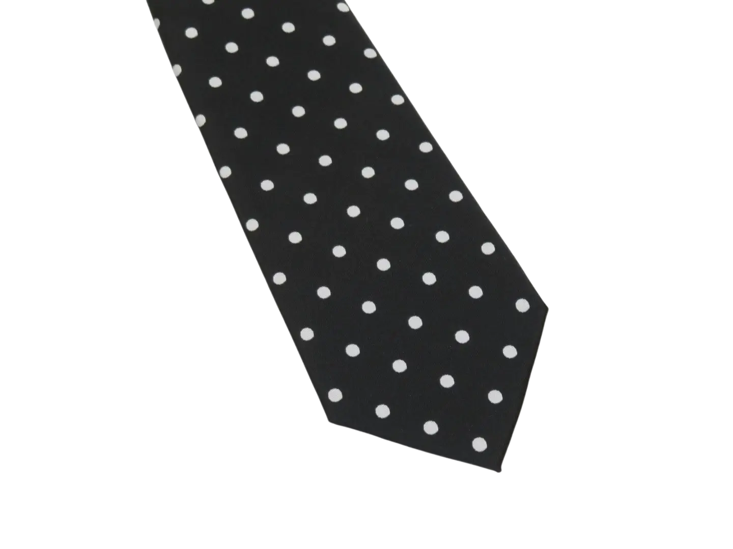 Men's Stacy Adams Tie and Hankie Set Woven Silky Satin #SAT129 Black Polka Dot