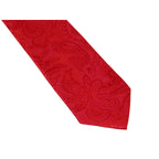 Men's Stacy Adams Tie and Hankie Set Woven Silky Satin #SAT103 Red Paisley