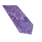 Men's Stacy Adams Tie and Hankie Set Woven Silky Satin #SAT105 Lavender Paisley