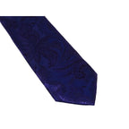 Men's Stacy Adams Tie and Hankie Set Woven Silky Satin #SAT107 Purple Paisley