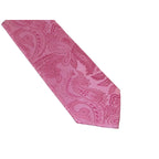 Men's Stacy Adams Tie and Hankie Set Woven Silky Satin #SAT110 Pink Paisley