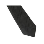 Men's Stacy Adams Tie and Hankie Set Fancy Woven Silky Satin #SAT118 Black